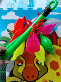 Juego De pesca,  plastico inflado c/12 incluye 10 peces de colores y  2 cañas