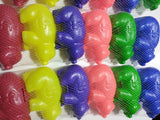 Puerquitos de plastico para alcancia colores surtidos red c/6
