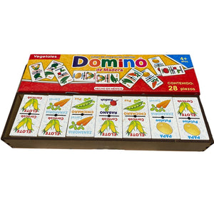 Domino didáctico de madera Vegetales