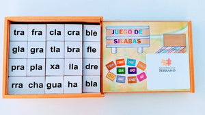 Silabario simples y compuestas madera MDF 95 pz (con tablero) 07