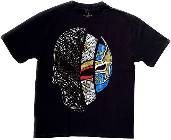 Playera plus  Mist/Karist, pedrería mascara Lucha Libre