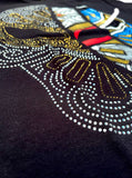 Playera plus  Mist/Karist, pedrería mascara Lucha Libre