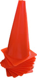Set de 12 Cono naranja de plástico 23 cm